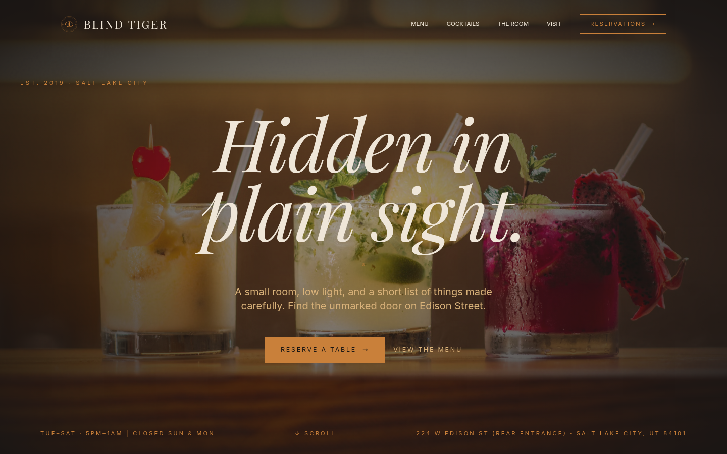 Blind Tiger — Restaurant