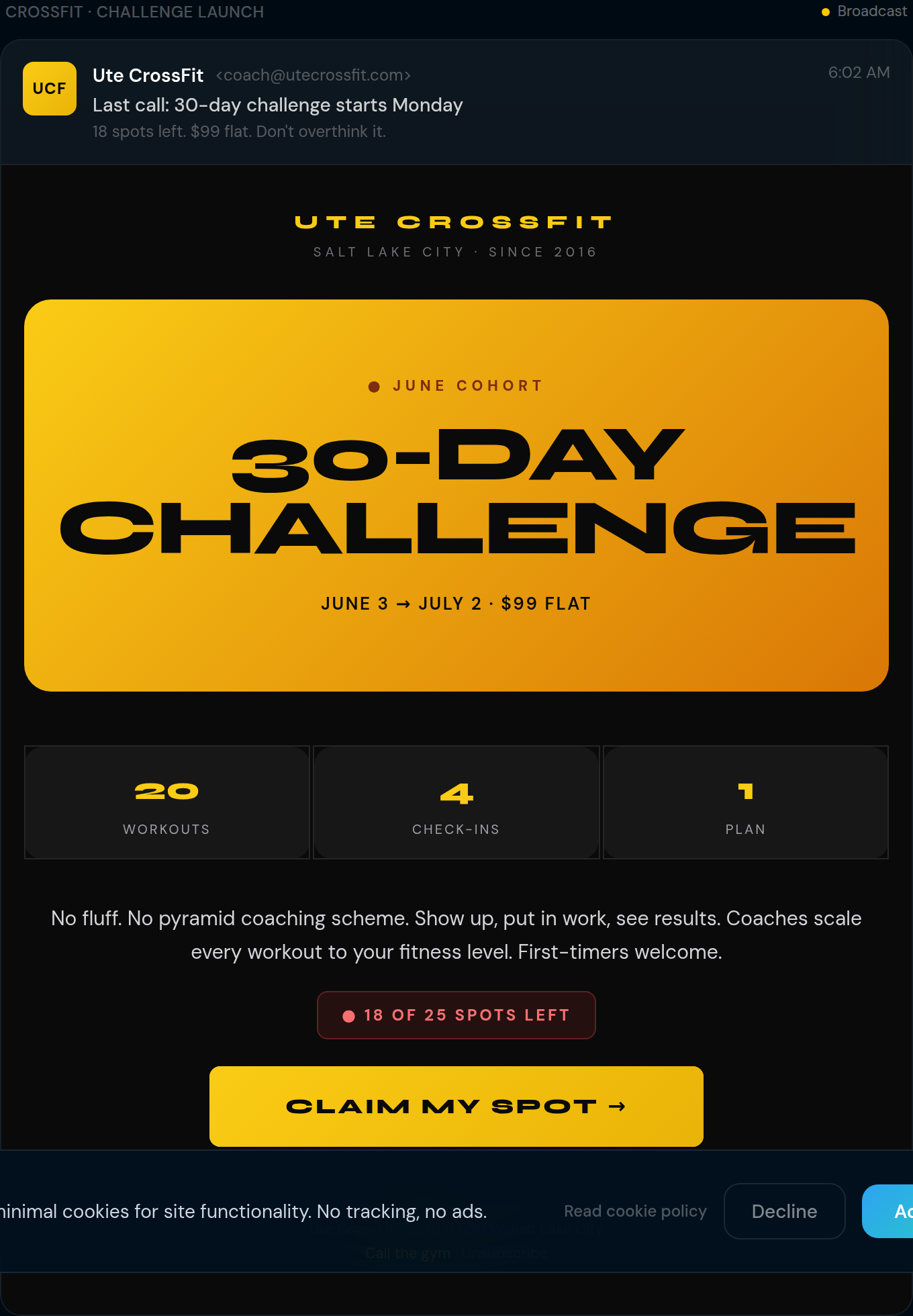 30-Day Gym Challenge — Fitness